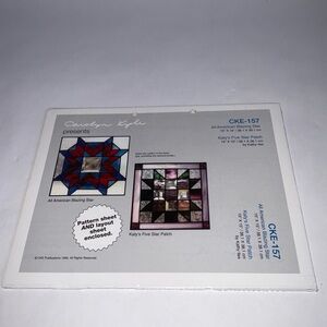 CKE-157 All American Star/Katy's Five Star Patch Pattern/Layout By Caroline Kyle